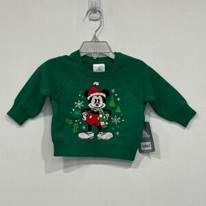 Disney Santa Mickey Mouse Holiday Christmas Sweater 2024 for Baby 6-9 Months NEW